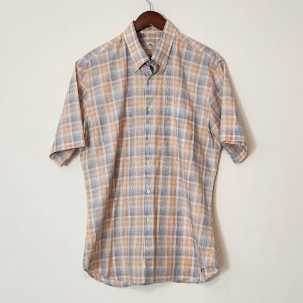 Peter Millar Men's Short Sleeve Button-down Shirt Size Large